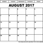 August 2017 Printable Calendar | August 2017 Calendar | Pinterest   Free Printable August 2017