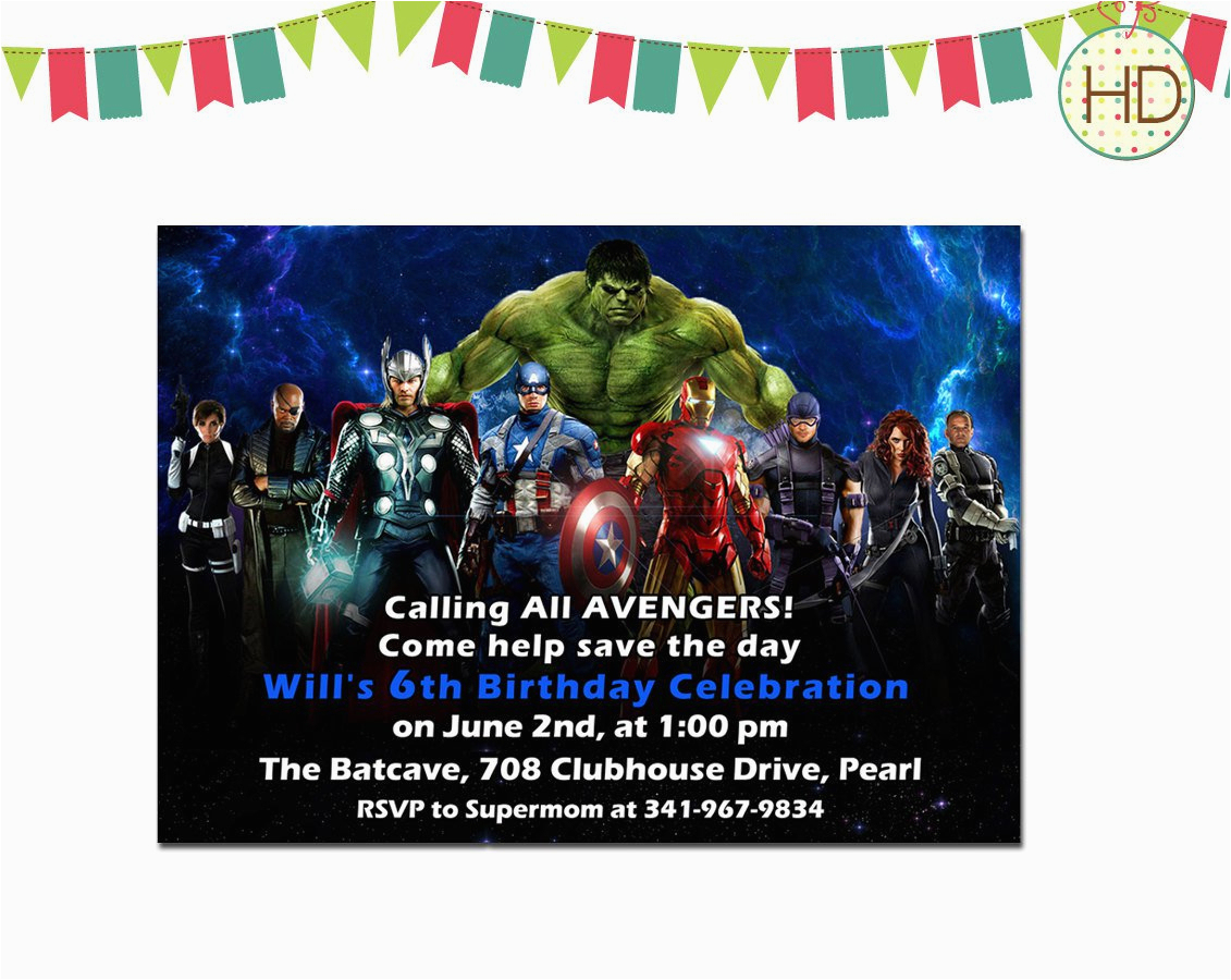 Avenger Birthday Invitations | Birthdaybuzz - Avengers Party Invitations Printable Free