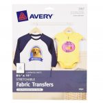 Avery Printable Stretchable Transfer Sheets 5Pc   Walmart   Free Printable Iron On Transfers For T Shirts