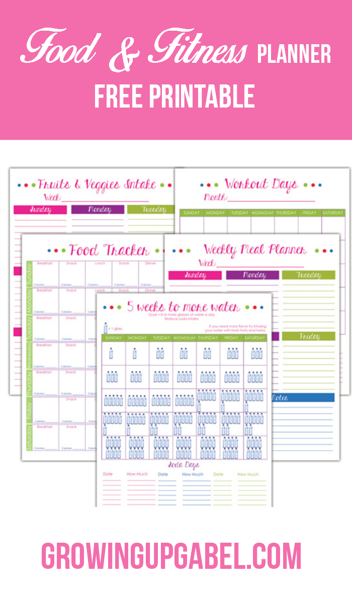 Avoid &amp;quot;hanger&amp;quot; With A Fitness And Food Planner - Free Printable Fitness Planner