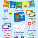 Away We Go Transportation Party Printables + Coloring Pages From   Free Printable Thank You Tags For Birthdays