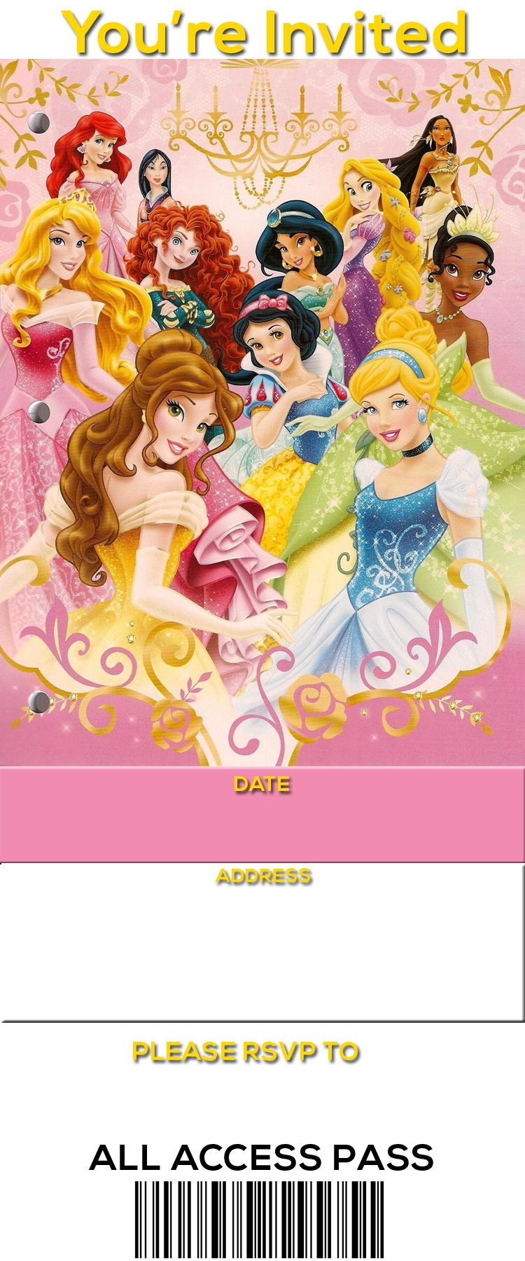 Awesome Free Printable Disney Princess Birthday Invitations Template - Free Printable Disney Stories
