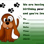 Awesome Of Dog Birthday Party Invitations Invitation Templates   Dog Birthday Invitations Free Printable