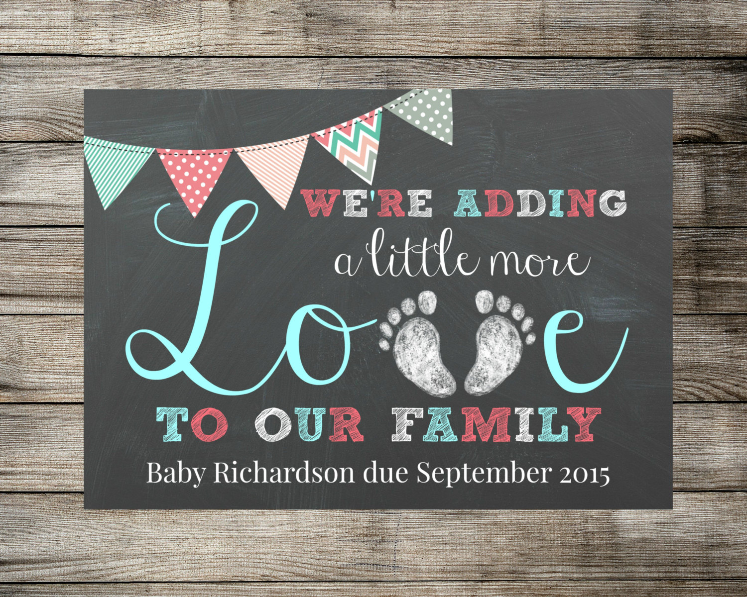 Baby / Pregnancy Announcement We&amp;#039;re Adding A Little More Love To Our - Free Printable Pregnancy Announcement Cards