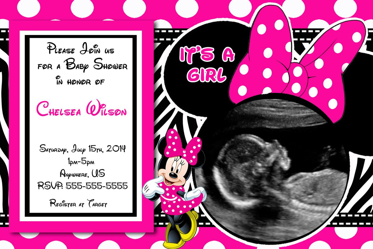 Baby Shower Invitations: Minnie Mouse Baby Shower Invitations - Free Printable Mickey Mouse Baby Shower Games