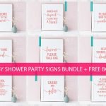 Baby Shower Signs Printable Baby Shower Package Baby Shower | Etsy   Free Printable Baby Shower Table Signs