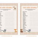 Baby Word Scramble   Printable Download   Forest Animals Woodland   Free Printable Baby Shower Games Word Scramble