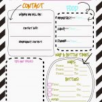 Babysitter Notes  Printable | The View From Up Here   Babysitter Notes Free Printable