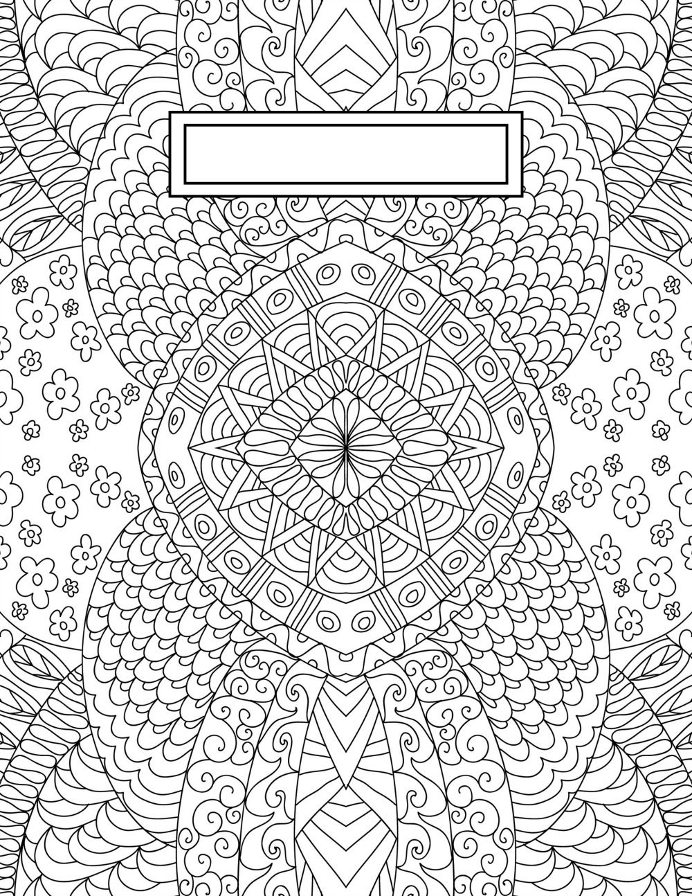 Back To School Binder Cover Adult Coloring Pages | Bullet Journaling - Free Printable Binder Covers To Color