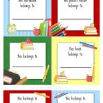 Back To School Labels For Kids | Frame And Border | Pinterest   Free Printable Name Tags For School Desks