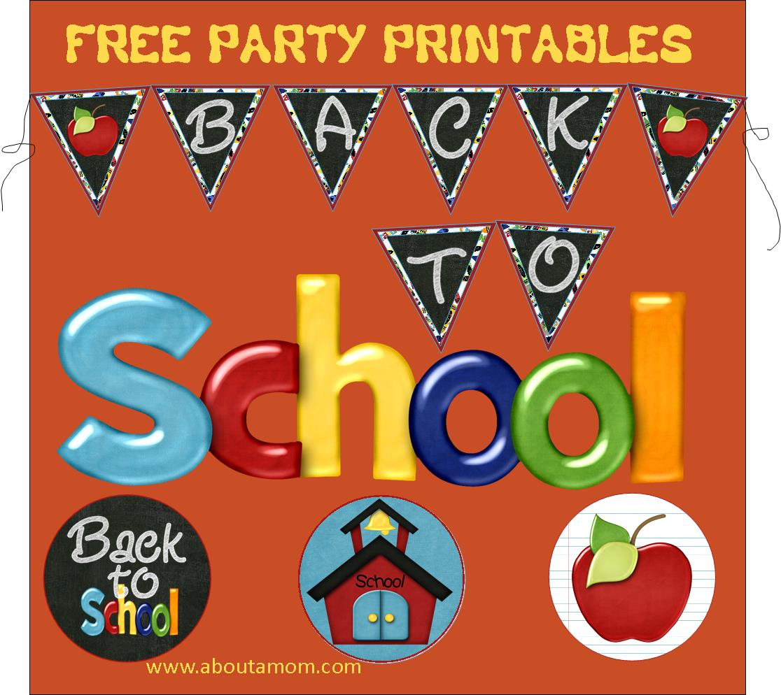 Back To School Party Printables - About A Mom - Free Printable Back To School