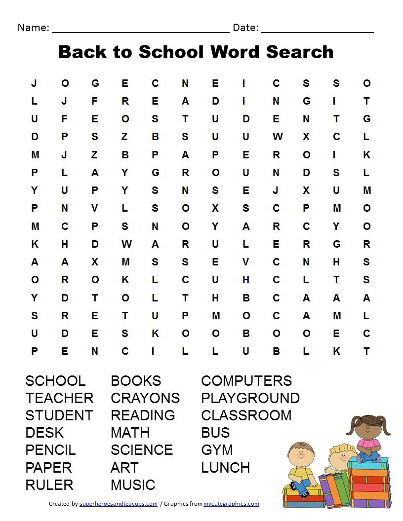 Back To School Word Search Free Printable For Kids | Back To School - 2Nd Grade Word Search Free Printable
