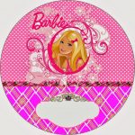 Barbie Princess Charm School: Free Printable Invitation And Candy   Free Printable Barbie Cupcake Toppers
