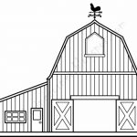 Barn Outline Barn Coloring Pages Free Jpg   Clipartix   Free Printable Barn Coloring Pages
