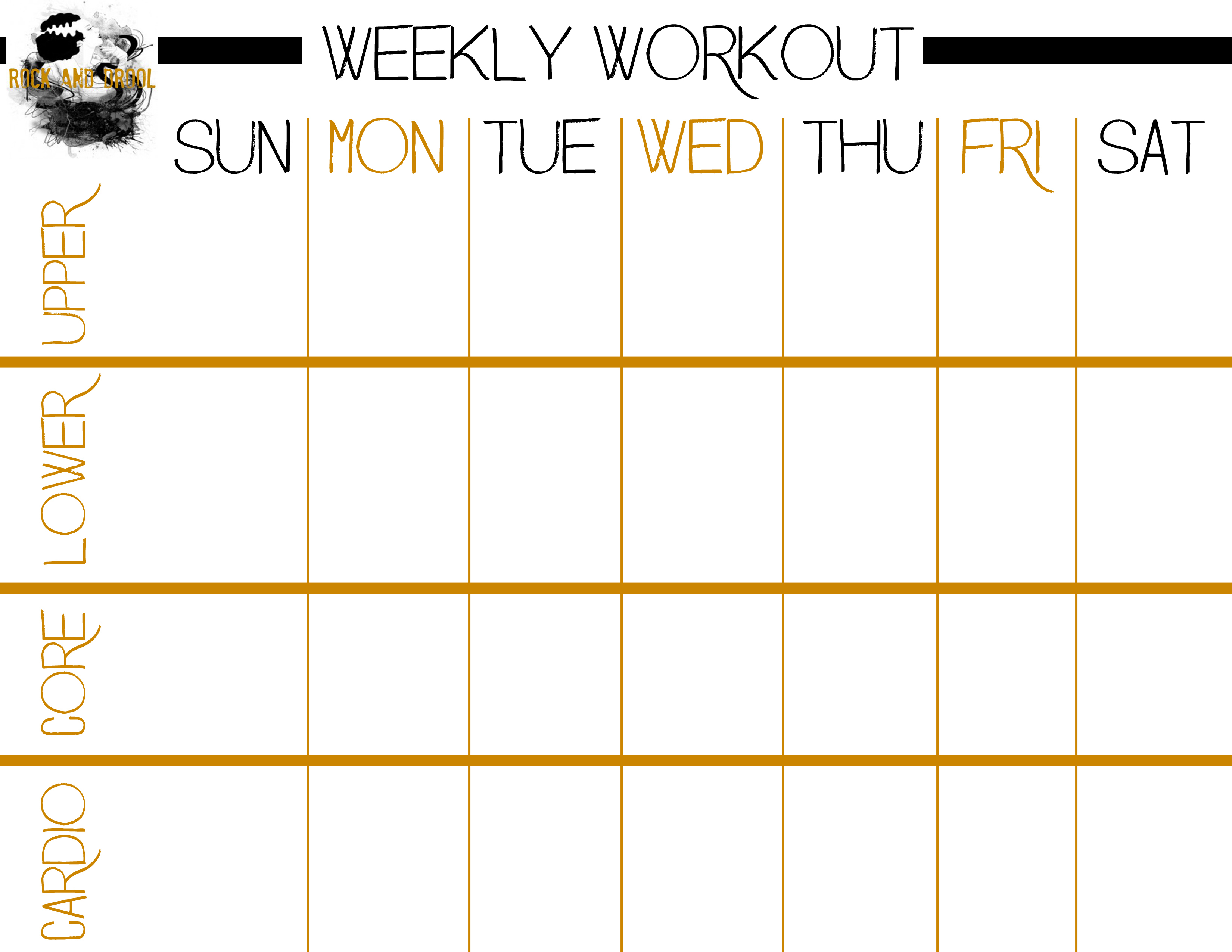 Basic Full Body Workout Plus Free Printable Workout Sheet - Rock And - Free Printable Gym Workout Routines