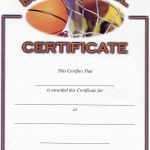 Basketball Award Certificate Reads | Awards | Pinterest | Basketball   Basketball Participation Certificate Free Printable
