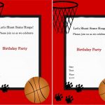 Basketball Birthday Party Invitations — Birthday Invitation Examples   Basketball Invites Free Printable