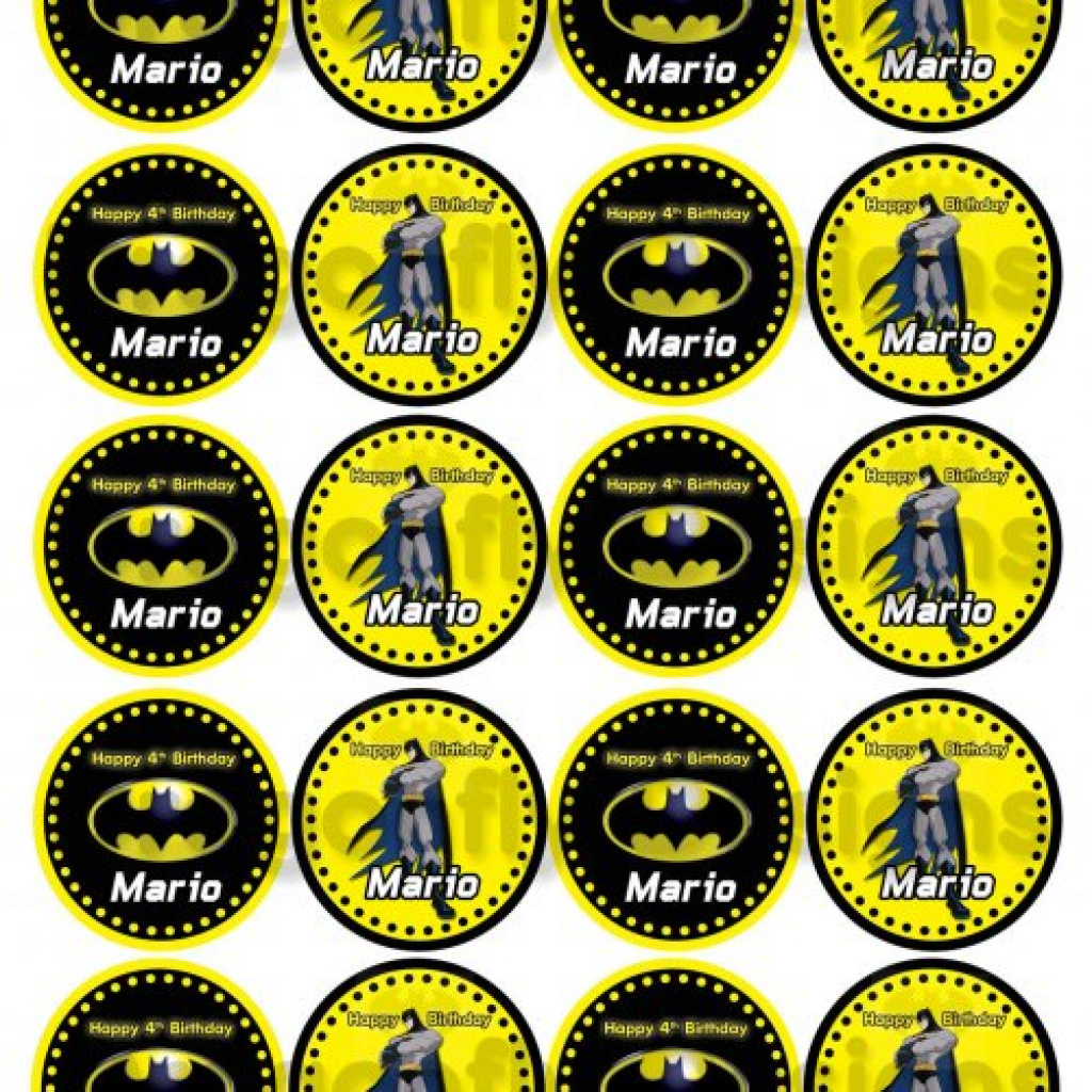 Batman Cupcake Toppers Free Printable | Free Printable - Batman Cupcake Toppers Free Printable