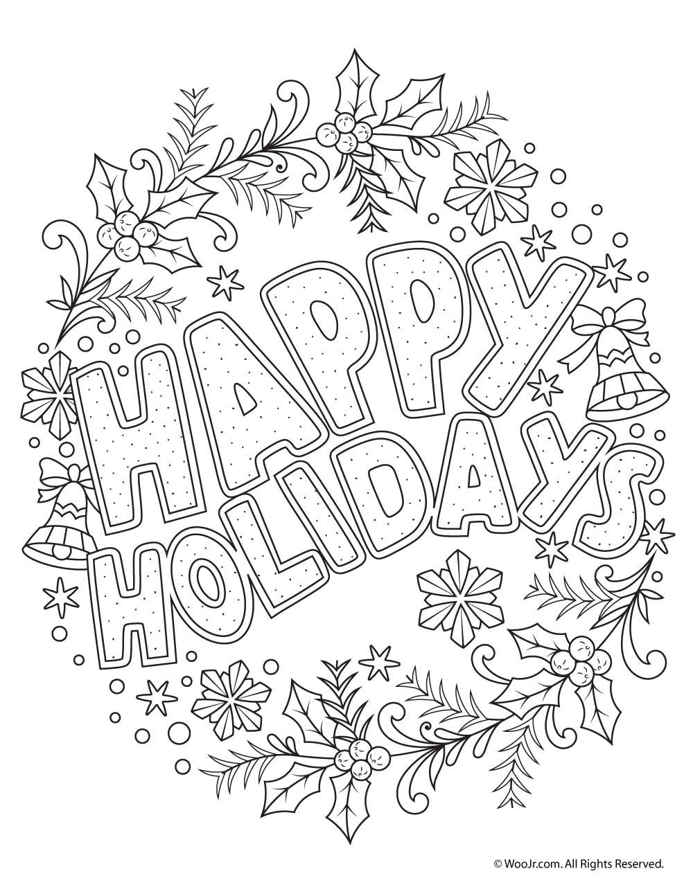 Beautiful Printable Christmas Adult Coloring Pages | Coloring Pages - Free Printable Christmas Coloring Pages