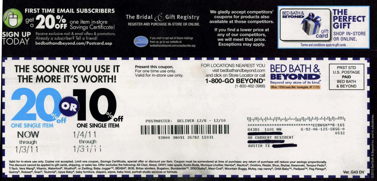 Bed Bath And Beyond Coupons And Printable Coupons: Bed Bath And - Free Printable Bed Bath And Beyond 20 Off Coupon