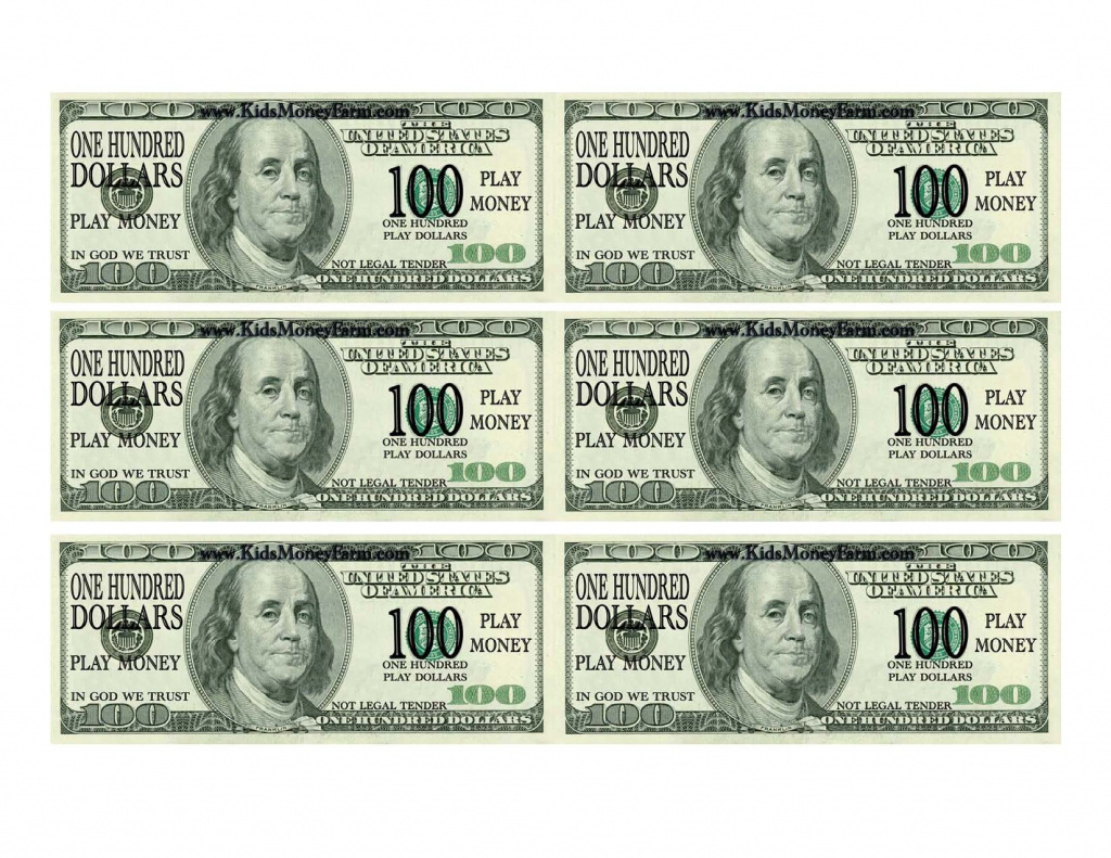 Best Photos Of Printable Fake Money Bills - Fake Money 100 Dollar - Free Printable 100 Dollar Bill