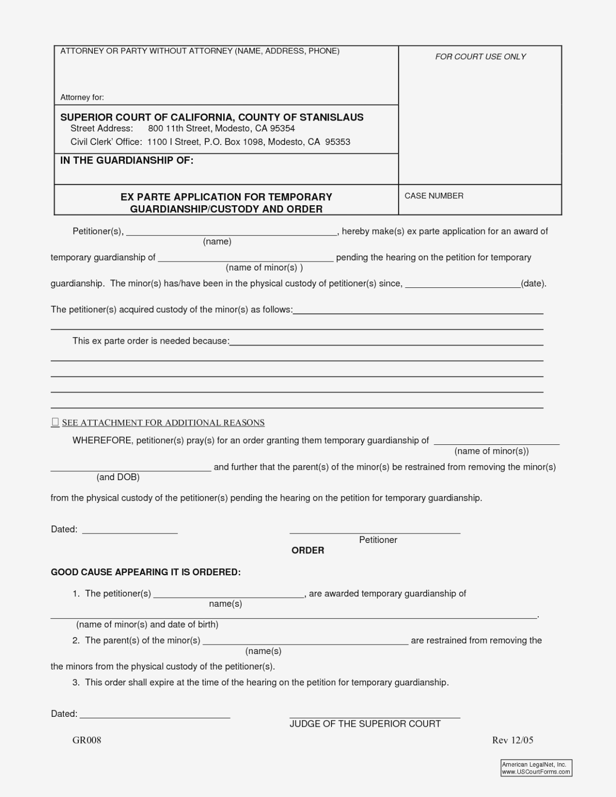 Printable Temporary Custody Forms