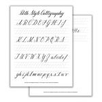 Beth Style Calligraphy Standard Worksheet | The Postman's Knock   Free Printable Calligraphy Worksheets