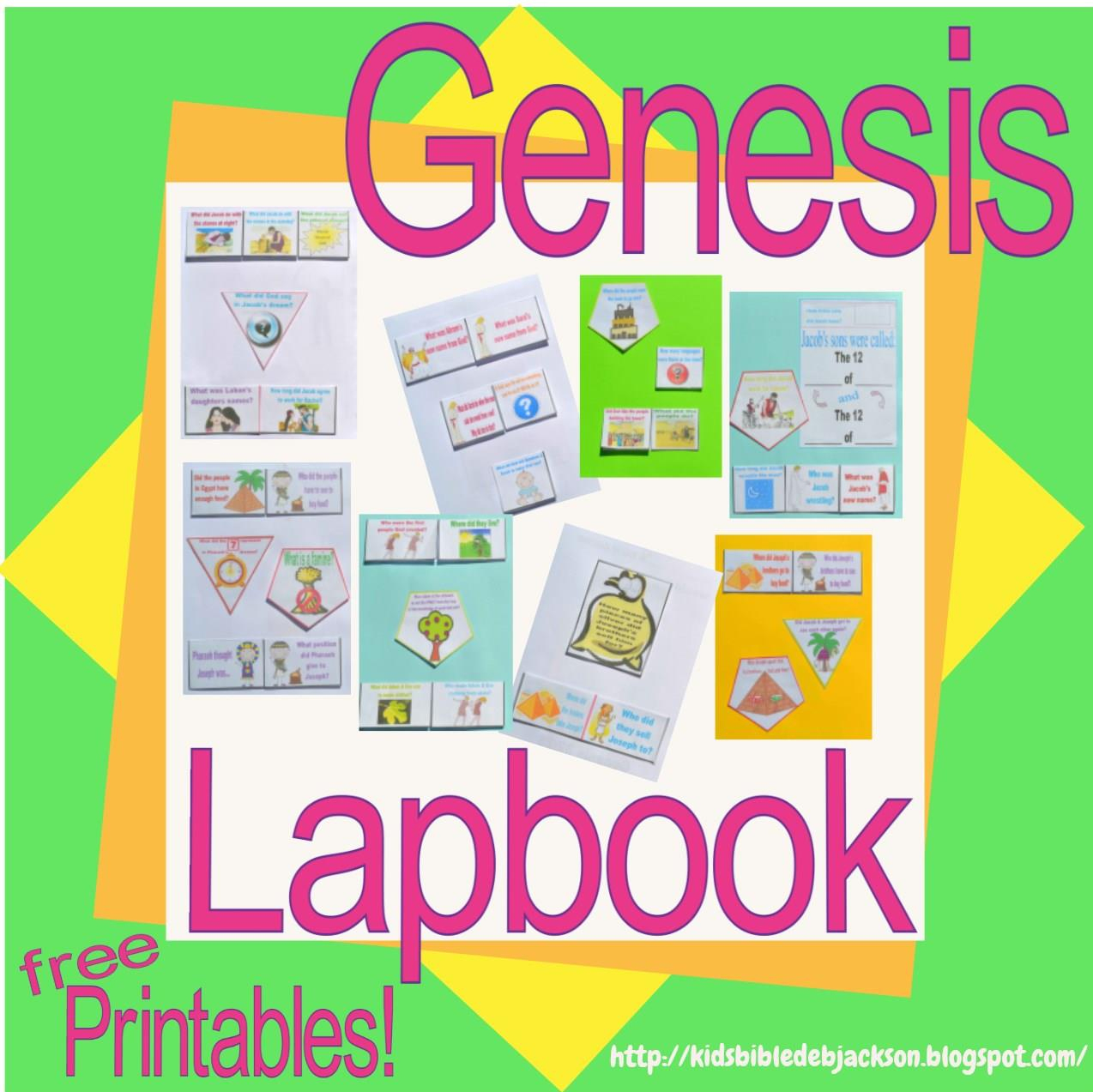 Bible Fun For Kids: Genesis Lapbook &amp;amp; Cut &amp;amp; Glue Student Worksheets - Free Printable Bible Study Lessons Genesis