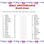 Bible Sweethearts Match Game   Pinson Baptist Church Pertaining To   Free Printable Bible Games For Youth