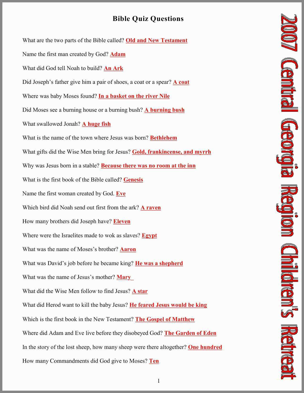 Bible Trivia And Answers Best Of Printable Bible Coloring Pages - Free Printable Bible Trivia Questions And Answers