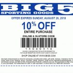 Big 5 Sporting Goods Coupon: 10% Off Entire Purchase. | Printable   Free Printable Bealls Florida Coupon