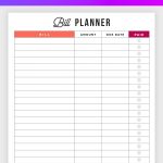 Bill Planner Printable   Pay Down Your Bills This Year! | Organizing   Free Printable Bill Planner