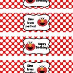 Binge Crafter: Free Printable: Elmo Happy Birthday Water Bottle   Free Printable Water Bottle Labels For Birthday
