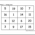 Bingo Cards: Numbers 1 20 | Abcteach Throughout Free Printable   Free Printable Bingo Cards With Numbers
