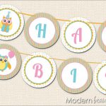Birthday Banner Printable Free | Owl Party Printable Happy Birthday   Free Printable Happy Birthday Banner