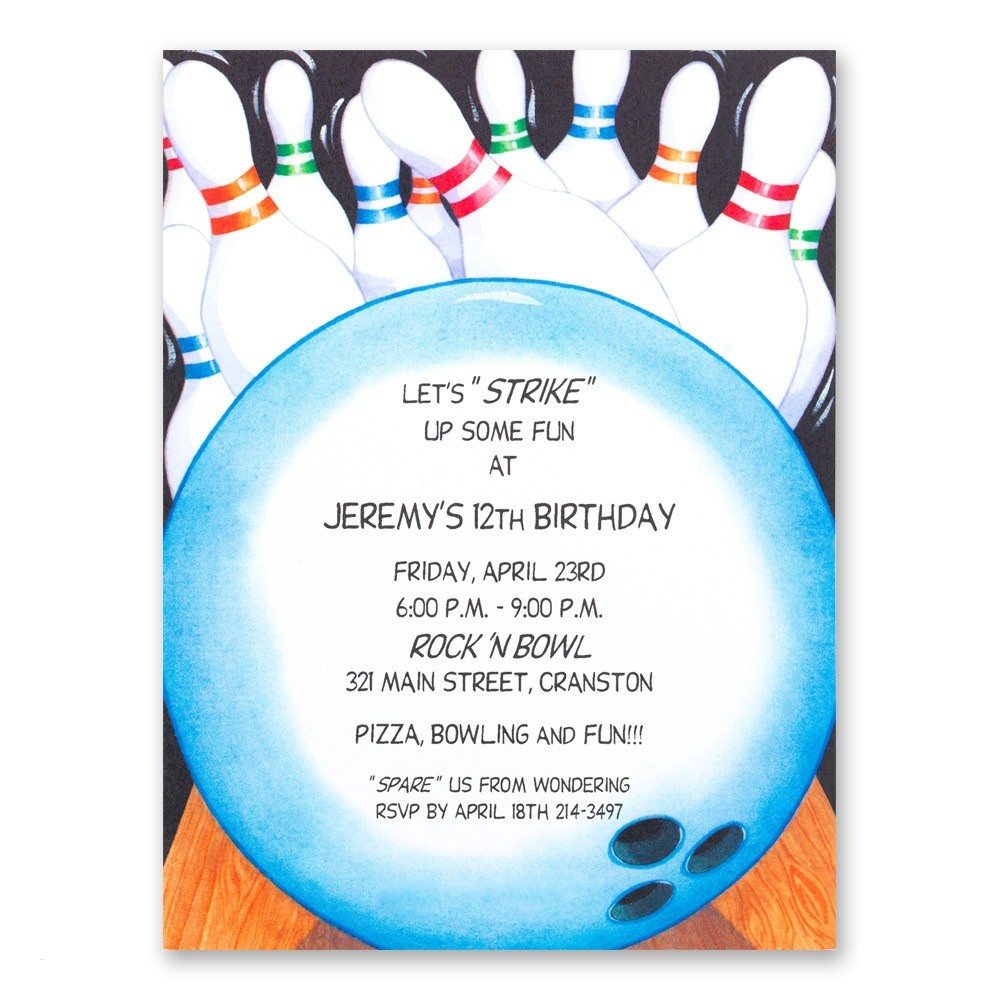 Birthday Invitations Bowling Unique Bowling Birthday Invitation - Free Printable Bowling Invitation Templates