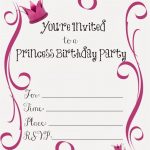 Birthday Invites Free Printable Free Printable Princess Birthday   Free Princess Printable Invitations