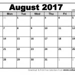 Blank August 2017 Calendar In Printable Format. | Blank August   Free Printable August 2017
