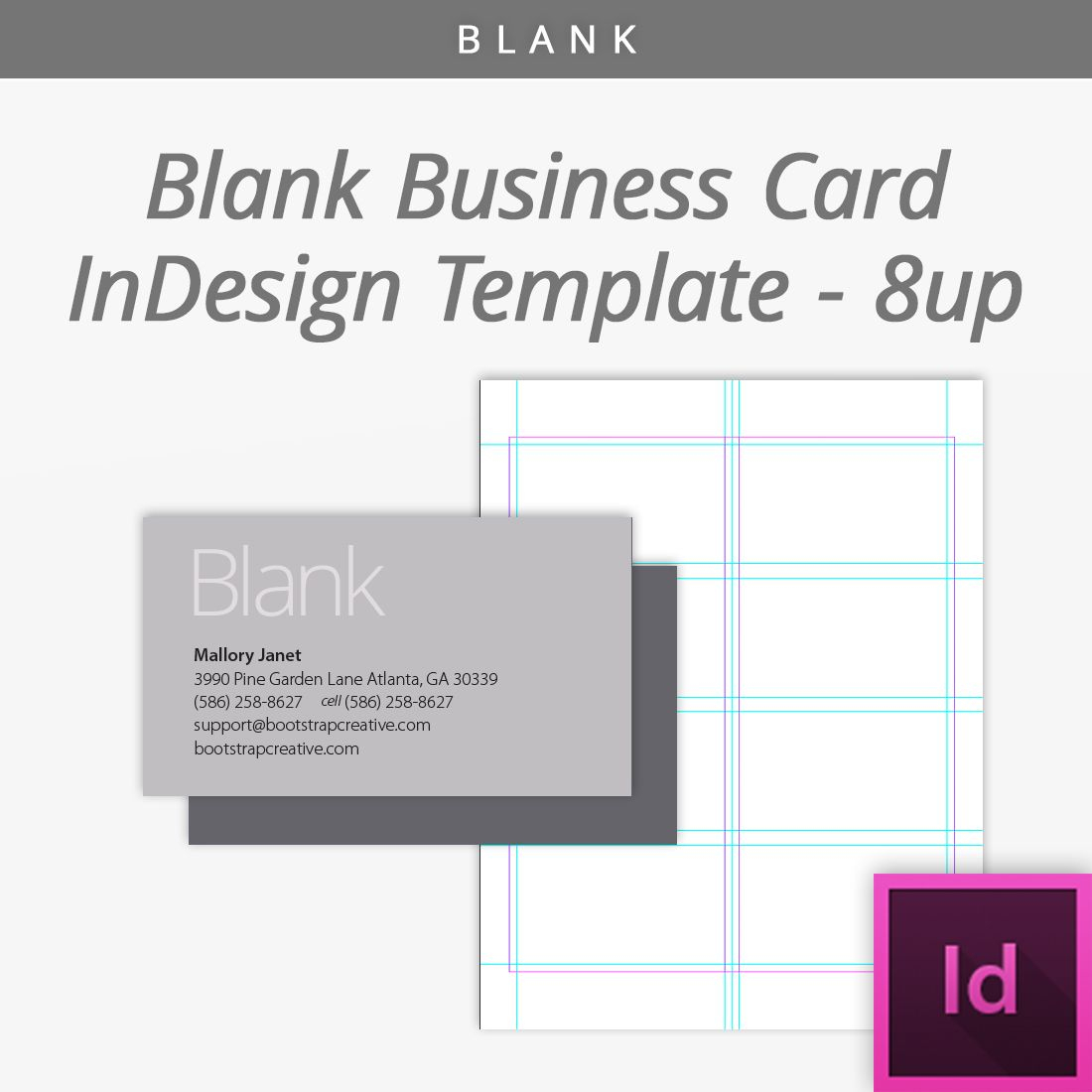 Blank Indesign Business Card Template 8 Up Free Download - Free Printable Blank Business Cards