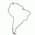 Blank Map Of Central And South America Printable And Travel   Free Printable Outline Map Of North America