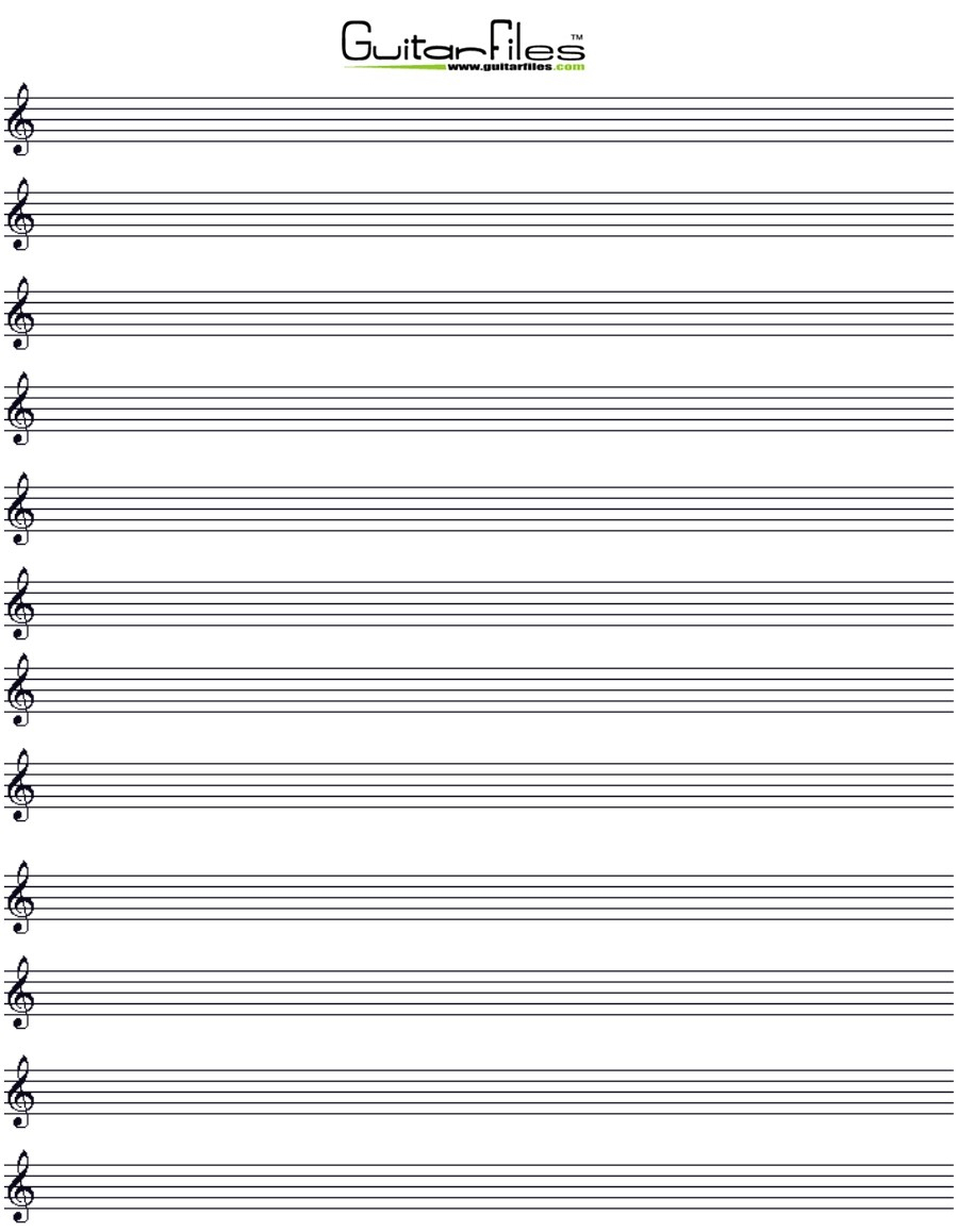 Blank Music Staff Paper Pdf - Free Printable Blank Music Staff Paper