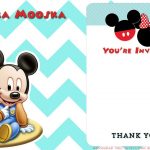 Blank Printable Mickey Mouse 1St Birthday Invitation | Birthday   Free Printable Mickey Mouse 1St Birthday Invitations