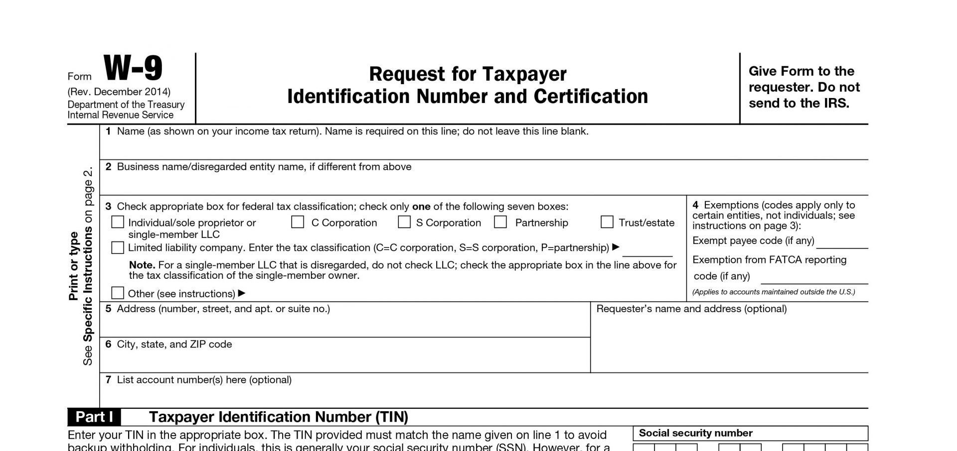 Blank W9 2018 Free W9Form To Print #25841920609 – Printable W 9 Tax - Free Printable W 9 Form