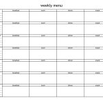 Blank Weekly Menu Planner Template | Menu Planning | Meal Planner   Free Printable Weekly Meal Planner