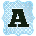 Blue And Black Printable Letters For Banners | Letters | Pinterest   Free Printable Alphabet Letters For Banners