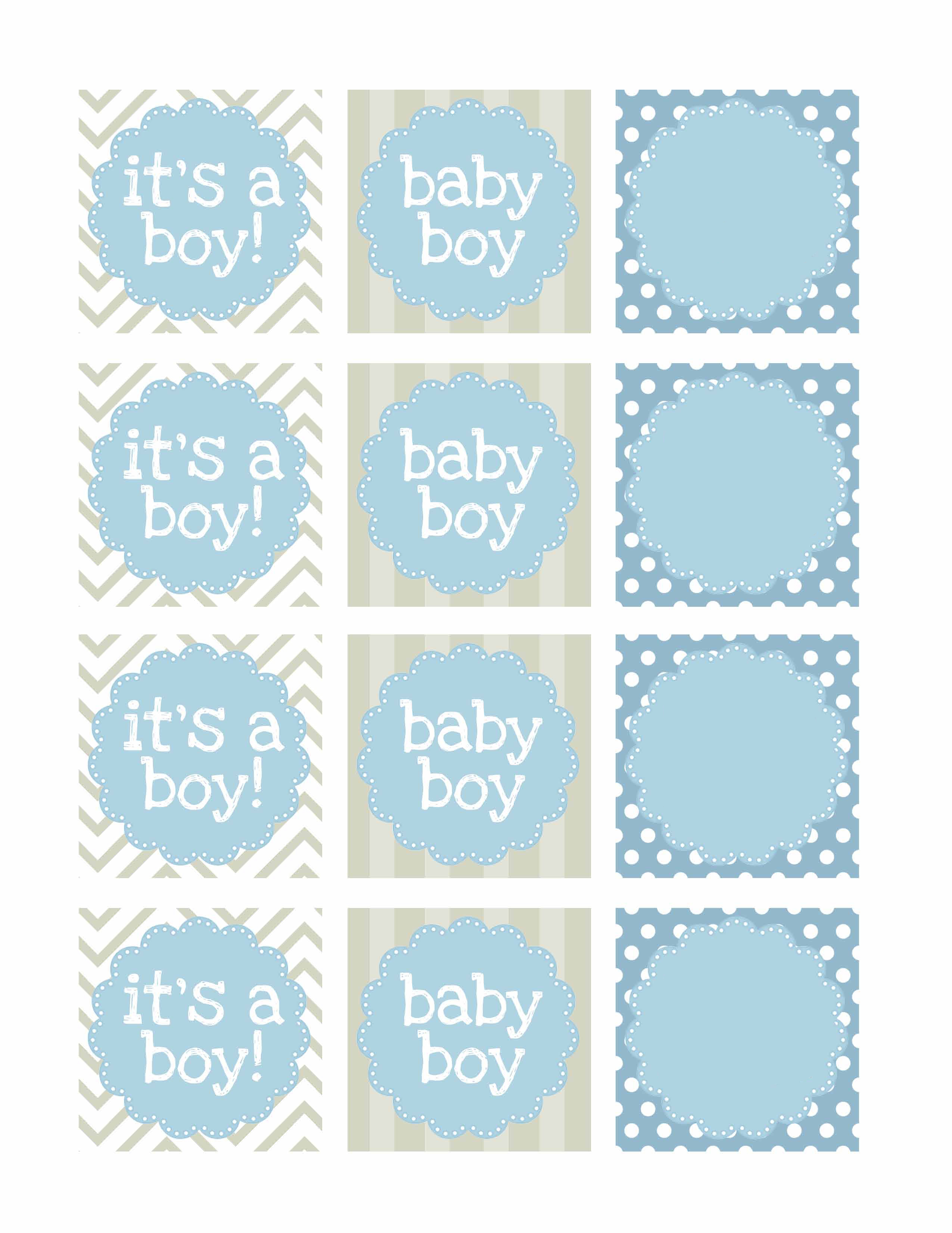 Boy Baby Shower Free Printables - How To Nest For Less™ - Free Printable Baby Shower Labels And Tags