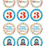 Boy Birthday, Thomas The Train, Custom Cupcake Toppers, Favor Tags   Free Printable Train Cupcake Toppers