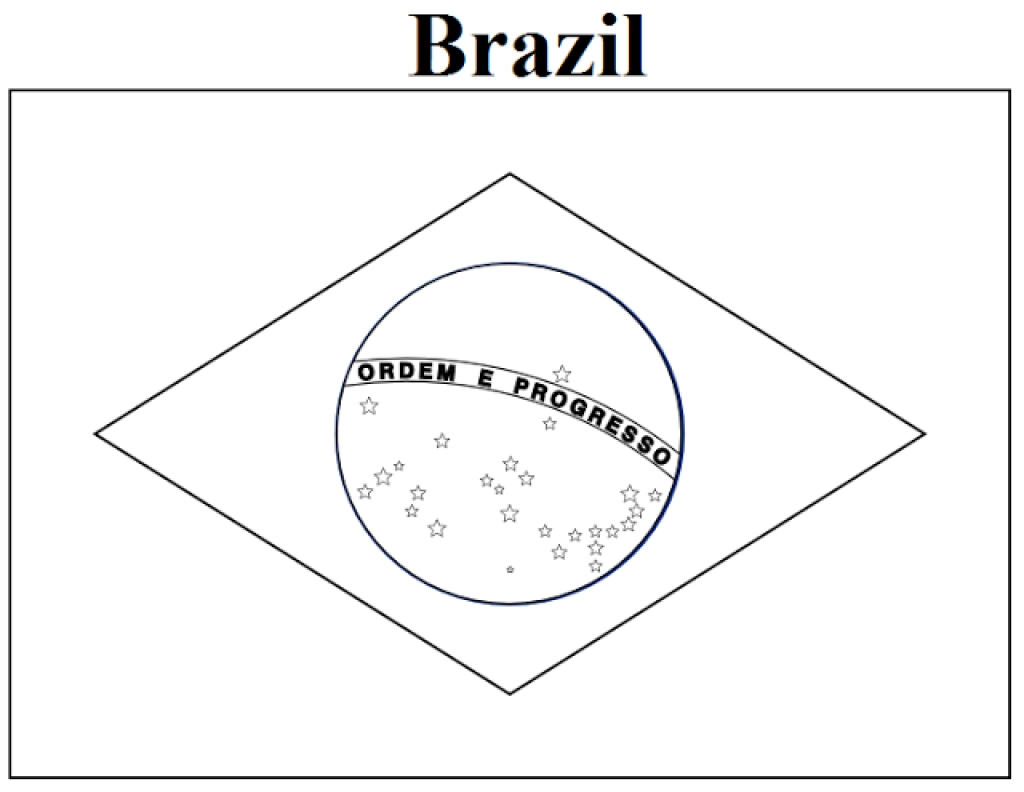 Brazil Flag Coloring Page - Coloring Pages - Free Printable Brazil Flag