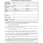 Breathtaking Snow Removal Contract Template ~ Ulyssesroom   Free Printable Snow Removal Contract