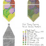 Brick Stitch Bead Patterns Journal: Free Pink Daisy Beaded Brick   Free Printable Beading Patterns
